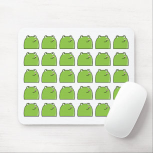 Quirky Green Frog Pattern Cute Animal Mouse Pad