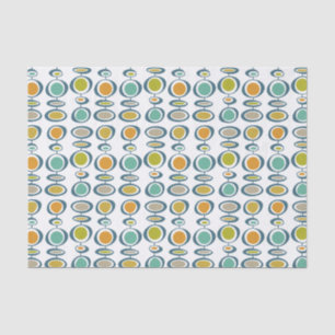 Quirky Hanging Circles Retro Mid Century Christmas Tissue Paper