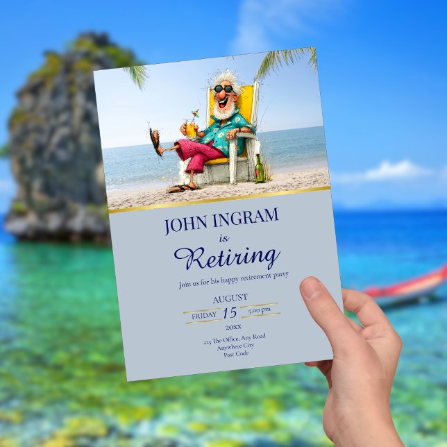 Quirky Happy Retirement Party Invitation (Creator Uploaded)