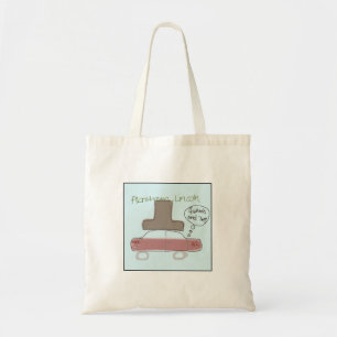 Quirky Illustrated Abe Lincoln Tote Bag