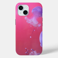 Quirky Jellyfish in the Pink Water