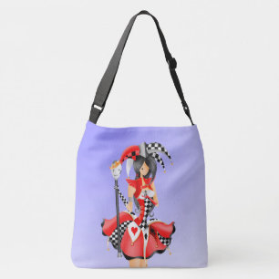 Quirky Jester and puppet king  Crossbody Bag