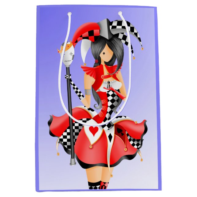 Quirky Jester and puppet king  Medium Gift Bag (Front)