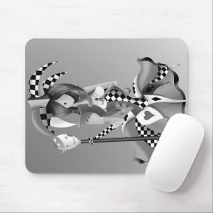 Quirky Jester and Puppet King Mouse Mat