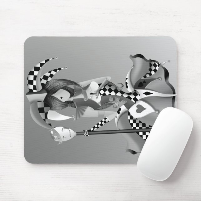 Quirky Jester and Puppet King Mouse Mat (With Mouse)