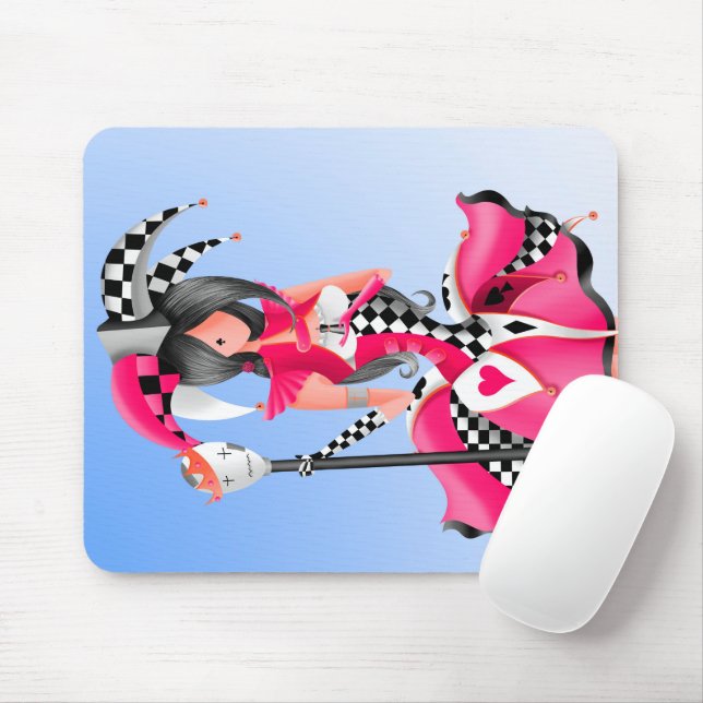 Quirky Jester and Puppet King Mouse Mat (With Mouse)