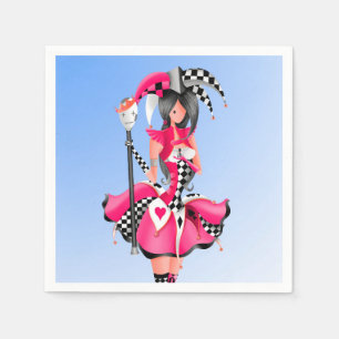 Quirky Jester and puppet king Napkin