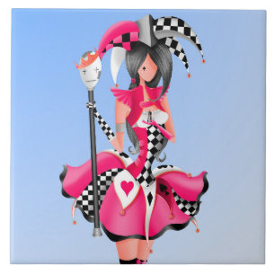 quirky jester and puppet King  Tile