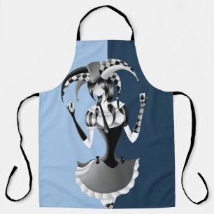 Quirky Jester Playing Cards  Apron