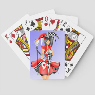 Quirky Jester & Puppet King Playing Cards
