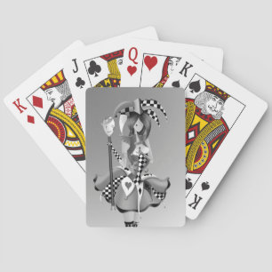 Quirky Jester & Puppet King Playing Cards