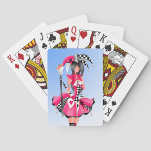 Quirky Jester & Puppet King Playing Cards