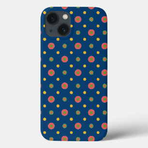 Quirky Jumbo Polka Dots on Navy Blue iPad Case