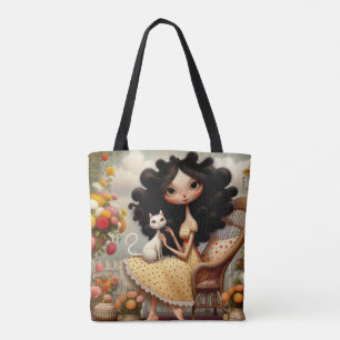 Quirky Lady Tote Bag