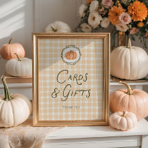 Quirky Little Pumpkin Baby Shower Cards Gifts