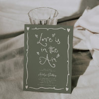 Quirky Love Is In the Air Bridal Shower Sage Green
