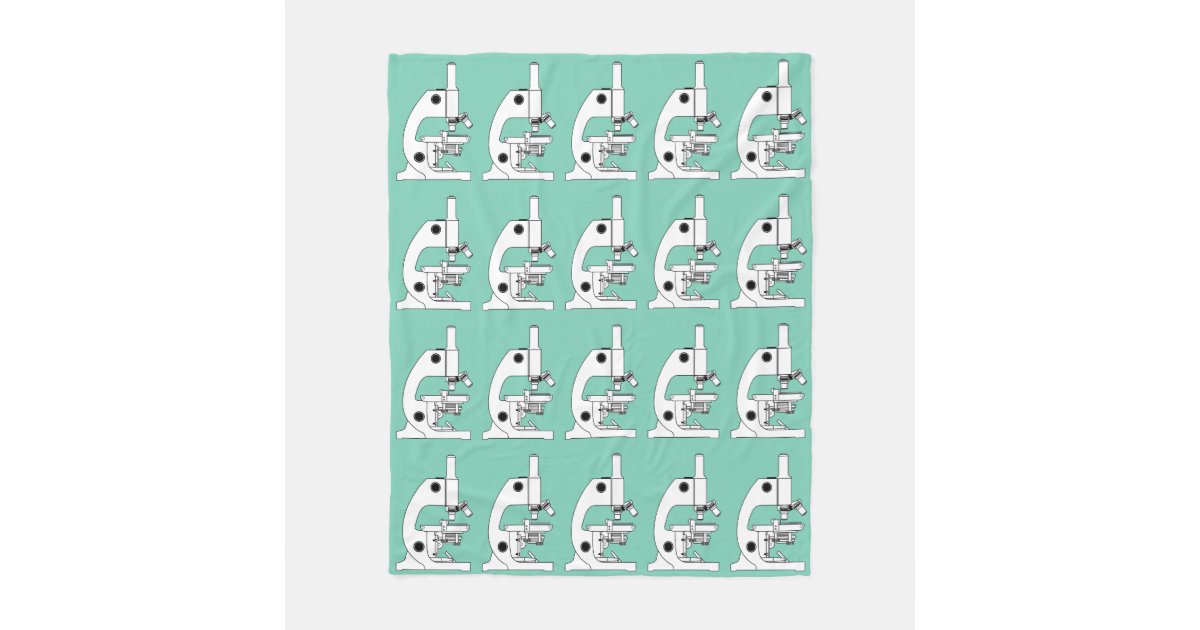 QUIRKY MICROSCOPE PATTERN FLEECE BLANKET Zazzle