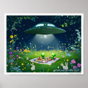 QUIRKY MIX OF ALIENS PIXIES AND FAIRIES POSTER