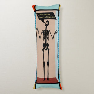 Quirky Mondrian Skeleton - Has Nothing to Wear Body Cushion