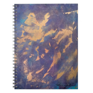 Quirky Office | Purple Blue Gold Paint Brushstroke Notebook