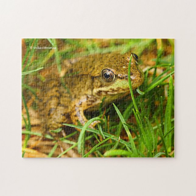 Quirky One-Sided Dialogue with a Small Green Frog Jigsaw Puzzle (Horizontal)