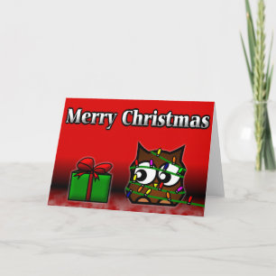 Quirky Owl Christmas Card