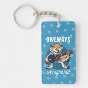 Quirky Owl Owlways On My Mind Cartoon Character Key Ring