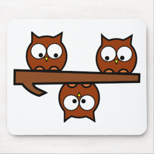 Quirky Owls Mouse Mat