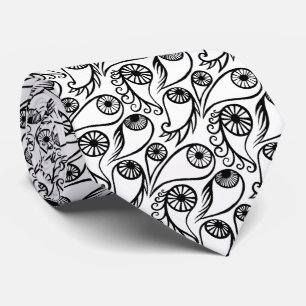 Quirky Paisley Eye Pattern Creepy Funny Halloween Tie