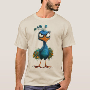 Quirky peacock bird T-Shirt