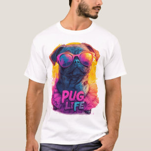 Quirky Pug in Tutu - Pug Life Design T-Shirt