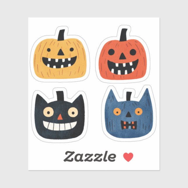 Quirky Pumpkins Spooky Cute Halloween (Sheet)
