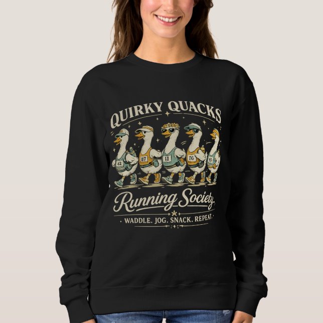 Quirky Quacks Running Society Funny Runner Tee (Front)