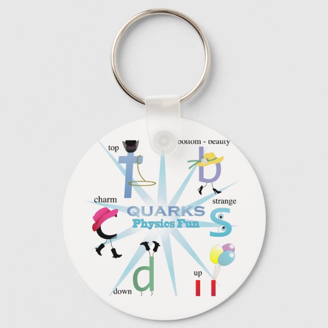 Quirky Quarks Physics Fun Key Ring (Front)