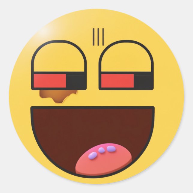 "Quirky Quips: Hilarious Sticker" Classic Round Sticker (Front)