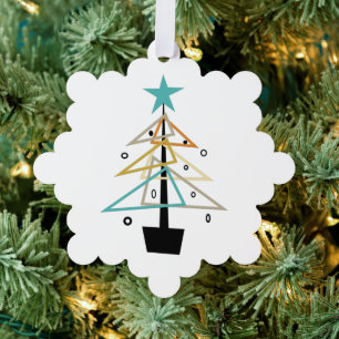 Quirky Retro Abstract Christmas Tree Mid Century Tree Decoration Card