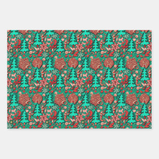 Quirky Retro Holiday #1 Wrapping Paper Sheet