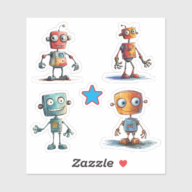 Quirky Robots (1 - 4) (Sheet)