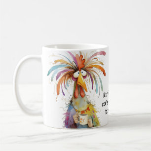 Quirky Rooster Coffee Humour Mug