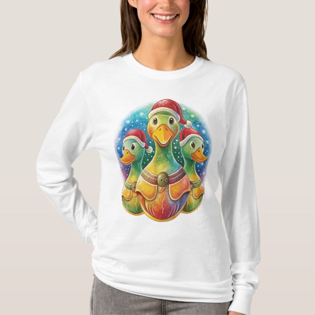 Quirky Santa Ducks Tee (Front)