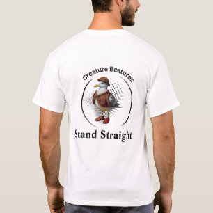 quirky Seagull in Scottish Tartan Funny Sarcasm T-Shirt
