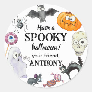 Quirky Silly Face Monsters Halloween Stickers