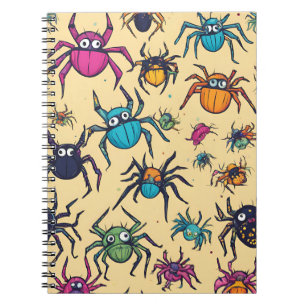 Quirky Spider Notebook – Colourful Cartoon Design