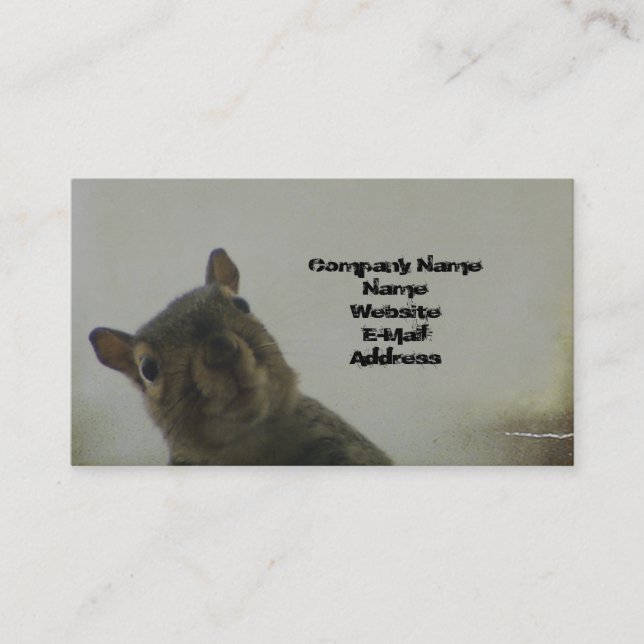 Quirky Squirrel Business Card (Front)