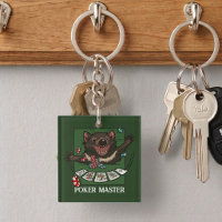 Quirky Tasmanian Devil Character Poker Cartoon