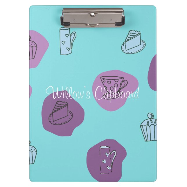 Quirky Tea 2 Clipboard (Front)