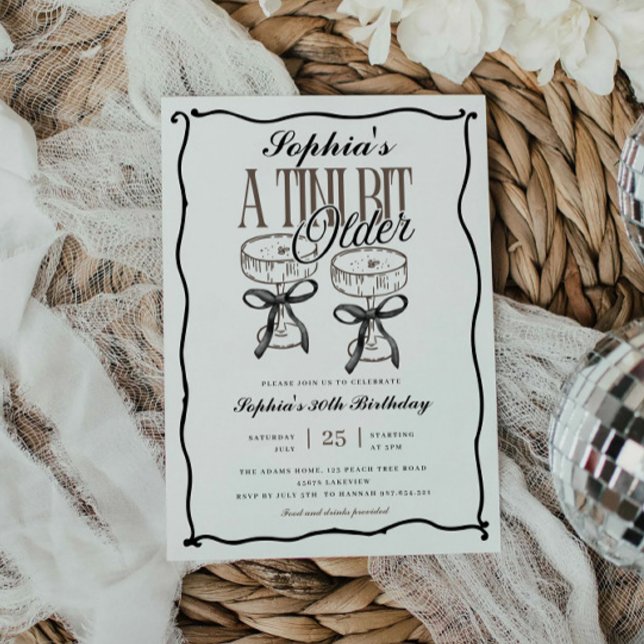 Quirky Tini Bit Older Espresso Martini Birthday Invitation (Creator Uploaded)