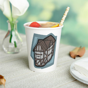 Quirky Tudor House Mediaeval Architecture Paper Cups
