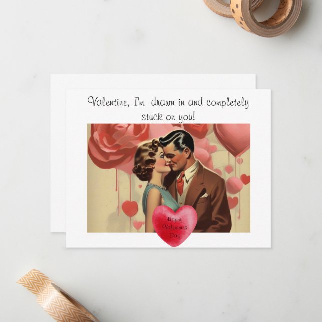 Quirky Valentine's Day Card (Front/Back In Situ)