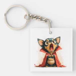 Quirky Vampire Halloween Key Ring
